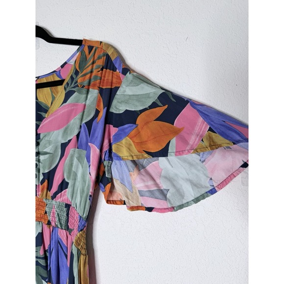 Anthropologie‎ Abel the Label Dress Womens Size M Santa Cruz Smocked Hi Low - Picture 6 of 13